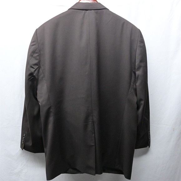 Joseph Feiss 46R Brown Superfine Wool 2 Button Blazer Suit Jacket Sport Coat - Picture 10 of 10